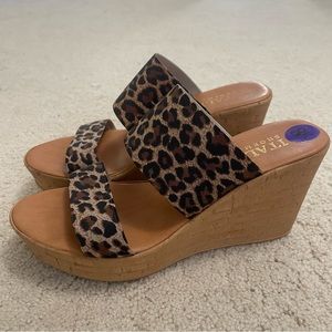 Cheetah Wedges - Made In Italy (Size 8.5) *NEVER WORN